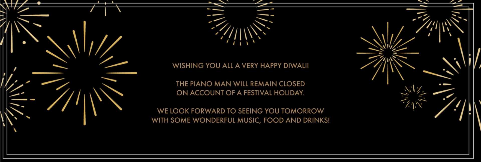 Venue Closed on account of Deepavali