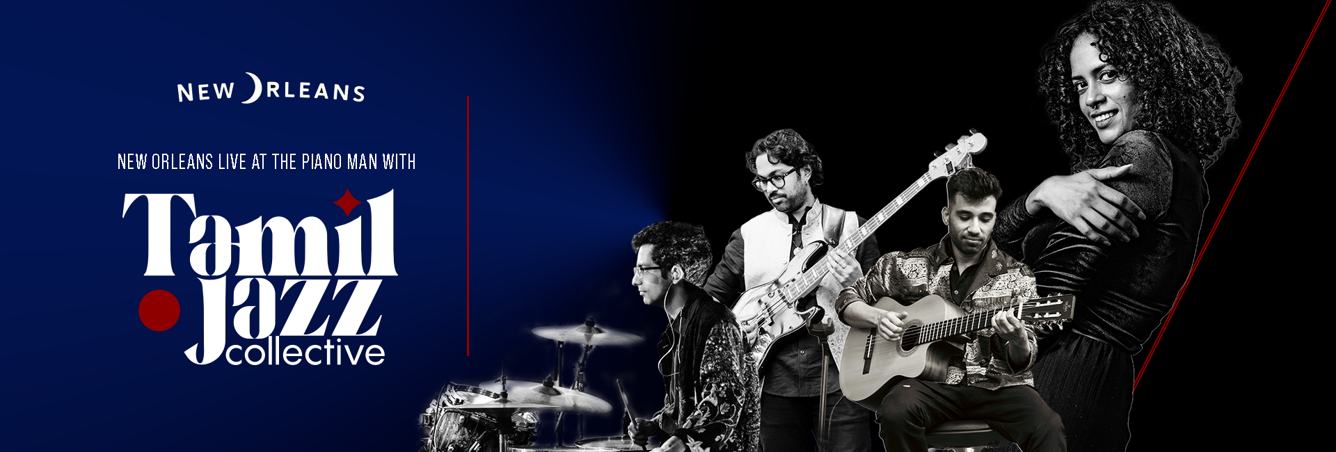 New Orleans Live at The Piano Man with Tamil Jazz Collective