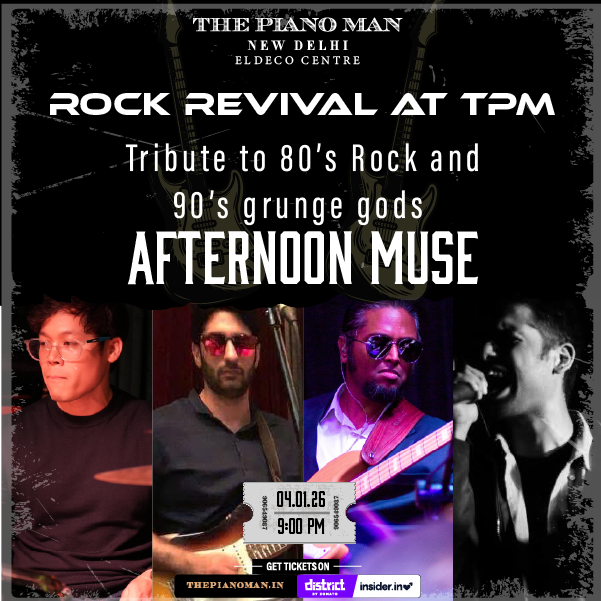 Tribute to 80’s Rock and 90’s grunge gods with Afternoon Muse