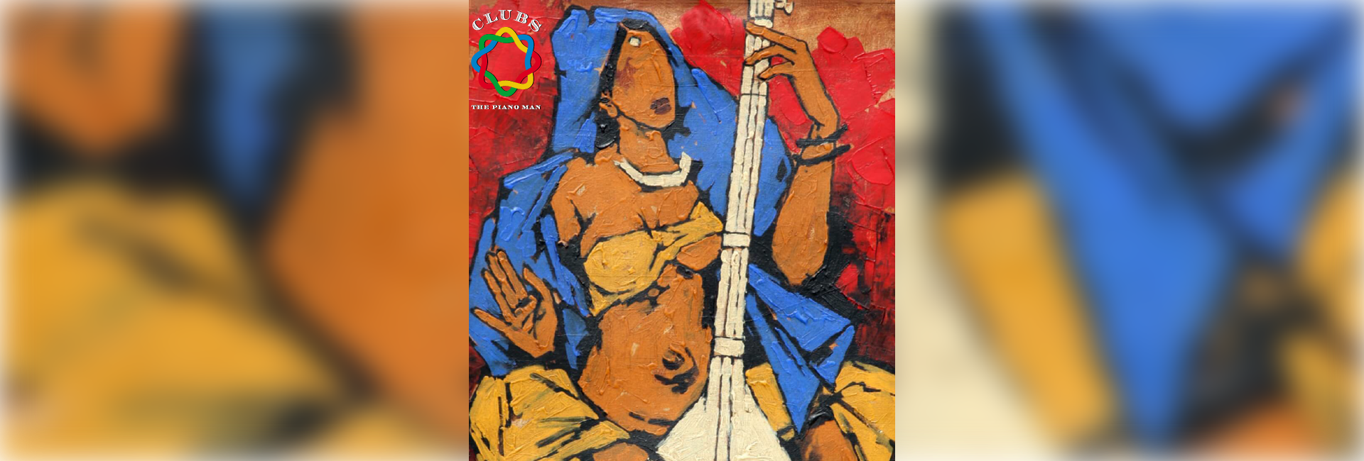 Paint n’ Vineyard - Sitar Player by M.F. Husain